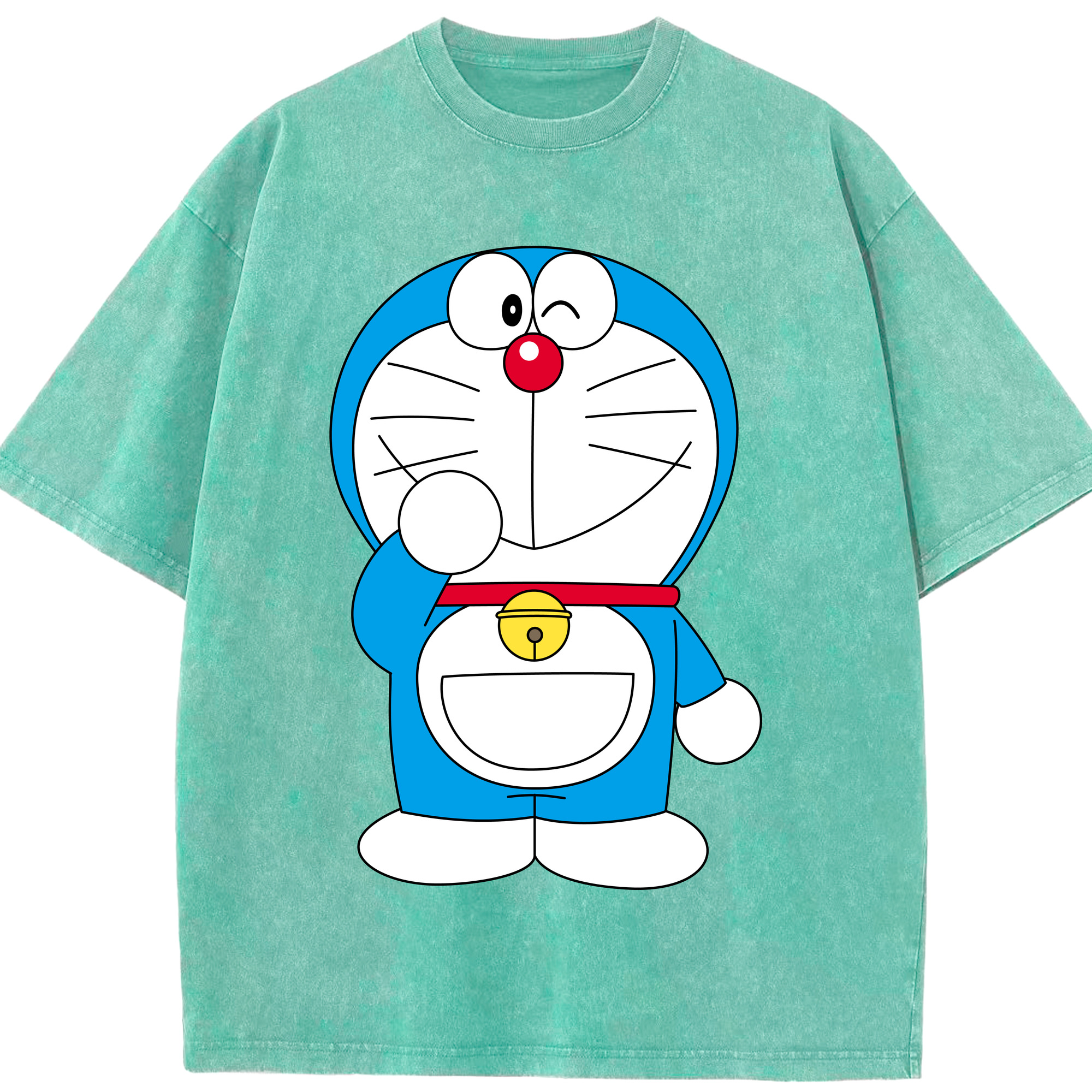 （画像用） ドラえもん Doraemon 綿100% ヴィンテージ風 半袖Tシャツ（フロントプリント）